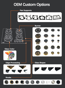 Estufa de <span class=keywords><strong>Gas</strong></span> IDEA A-Class con Soporte para Sartén de Hierro Fundido, <span class=keywords><strong>3</strong></span> Quemadores de Cobre con Llama Azul, Cocina de Acero Inoxidable, Estufa de <span class=keywords><strong>Gas</strong></span> <span class=keywords><strong>Natural</strong></span> o GLP - Product Image 2