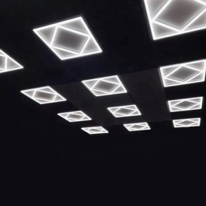 Luz de techo <span class=keywords><strong>LED</strong></span> cuadrada de 60W, <span class=keywords><strong>panel</strong></span> empotrado sin marco de 2x2 pies con alto lumen para iluminación de oficinas y centros comerciales - Product Image 1