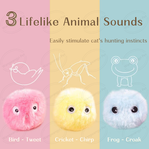 Sonidos de animales realistas Juguete de bola de gato Juguete interactivo de caza para gatos - Product Image 2