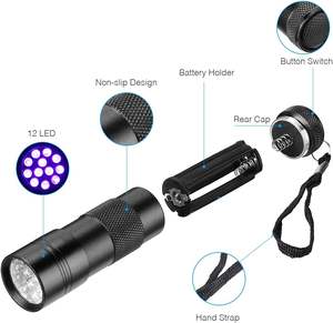 Linterna UV MINI al por Mayor, 9 LED, Linterna de Luz Ultravioleta de 395NM con Batería AAA - Product Image 4
