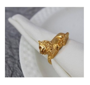 แหวนผ้าเช็ดปากทองเหลืองอุปกรณ์เสริมโลหะสำหรับงานเลี้ยง - Product Image 6