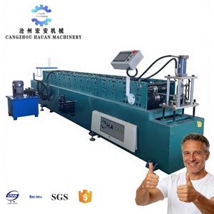 Machine automatique de fabrication de montants de rayonnages en V sans bavures, contrôlée par PLC, avec boîte de vitesses et moteur - Product Image 1