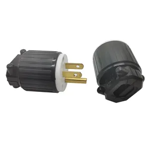 125V Nema 5-15P United States 3 Pin Male Plug, US Standard Industry Anti-shedding Self-wiring Plugs