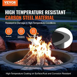 Anillo de fogata DIY de 45 pulgadas con revestimiento exterior de acero para chimeneas y chimeneas al aire libre, duradero y fácil de usar - Product Image 2