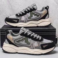 Hambo Fashion Nuovo Design Scarpe con Rialzo Traspiranti in Mesh Stile Dad Shoes Retrò con Plateau Scarpe Casual da Uomo che Aumentano l'Altezza