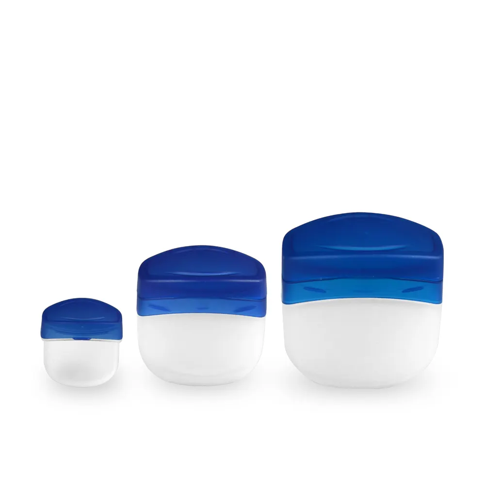Frasco vacío de plástico para el cuidado personal de la piel, frasco de crema de vaselina para labios con etiqueta personalizada, 7g 50g 100g