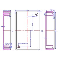 Petit boîtier de batterie électrique boîtier de batterie personnalisé boîtier en plastique ABS pour appareil électronique
