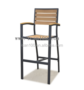 Meubles de cuisine Tabouret de bar Fournisseur de chaises Chaises de bar hautes en aluminium Tabourets de bar en bois pour l'extérieur avec dossier - Product Image 3