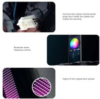 Kit d'éclairage intérieur LED Cardoo Ambient Light pour Tesla Model X 2022+ RGB 128 couleurs, éclairage longue portée, gravure laser, amélioration de l'éclairage intérieur