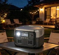 Station d'alimentation portable LiFePO4 800W à succès avec panneau solaire MPPT et batterie externe à onde sinusoïdale pure pour les voyages en voiture et le camping