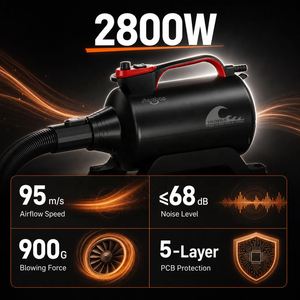 Shernbao 2800W High Power Low Noise Pet <b>Hair</b> <b>Dryer</b> for <b>Dog</b> Cat Grooming Blow <b>Dryer</b> Adjustable Speed Professional Salon Home Use - Product Image 4
