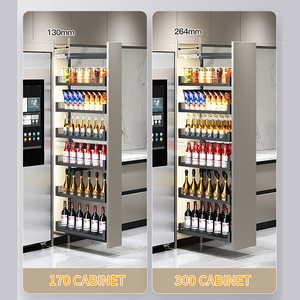 Grand panier monstre coulissant pour meuble haut de cuisine, organisateur de rangement pour espaces entre armoires et réfrigérateur, pour collations et ustensiles - Product Image 6