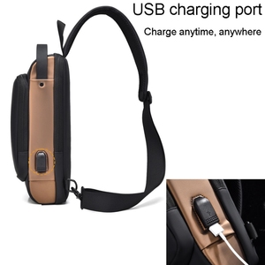 WEIXIER X314 Wasserdichter Sport-Umhängetasche USB-Aufladung Diebstahls ichere Einzels ch ulter taschen Umhängetasche - Product Image 3