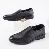 Mocassins noirs en cuir véritable pour hommes, souples et confortables, pour le bureau, les occasions formelles et le quotidien