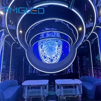 Layar Video LED Booth DJ Indoor P4, Layar Video LED untuk Latar Belakang Klub Malam, Bar, KTV, Harga Dinding Video LED Kustom 65 Fleksibel