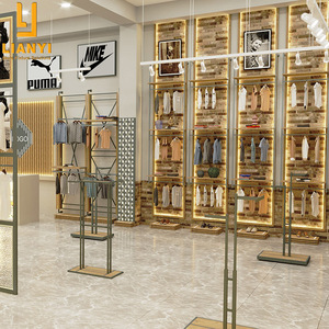 Présentoir mural en métal en bois réglable pour magasin de détail Meubles de vêtements pour enfants pour vitrine - Product Image 2