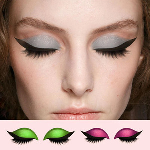 แผ่นแปะขนตาสำหรับแต่งตา Lazy Eye Shadow สีทอง ชมพู ดำ น้ำเงิน ม่วง ชุดแปดชิ้น สำหรับต่อขนตา - Product Image 2