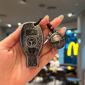 ฝาครอบเคสกุญแจรถยนต์ TPU สำหรับอุปกรณ์เสริม Mercedes Benz: <span class=keywords><strong>พวง</strong></span><span class=keywords><strong>กุญแจ</strong></span>รถยนต์สำหรับตกแต่ง - Product Image 5