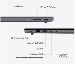 Pro 14 (GT) 2025 AI Yuanqi Ryzen 9 H <span class=keywords><strong>365</strong></span> 32 Go SSD intégré de 1 To. Grphs 2.8K OLED <span class=keywords><strong>Windows</strong></span> <span class=keywords><strong>11</strong></span> Office 2024 Gris foncé - Product Image 4
