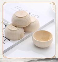 Ensemble de bols en bois artisanaux, petits bols à sauce/dips/condiments, bols à épices, bols de service pour collations