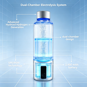 HIBON HB-H06 <span class=keywords><strong>Ioniseur</strong></span> d'eau riche en hydrogène portable / Générateur d'eau hydrogénée en bouteille Anti-âge - Product Image 2