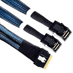 สายเคเบิล LUNG KAY Custom MINI SlimSAS แบบบาง สำหรับเชื่อมต่อ Slim Sas 8i 74 พิน Sff8654 กับพอร์ต SAS HD 2 พอร์ต SFF-8643 สำหรับเชื่อมต่อเซิร์ฟเวอร์ - Product Image 1