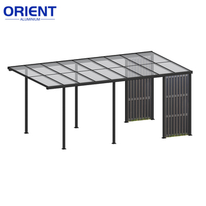 Copertura per Patio in Alluminio Economica, Tettoia in Alluminio con Lastre in PC Alveolare, Copertura Laterale per Patio, Copertura Esterna per Giardino in Vendita - Product Image 6