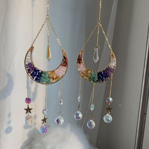 ขายส่งคริสตัลธรรมชาติคุณภาพสูง ตัวดักแสงอาทิตย์รูปพระจันทร์ ตัวดักแสงอาทิตย์แบบจักระ สำหรับตกแต่ง - Product Image 5