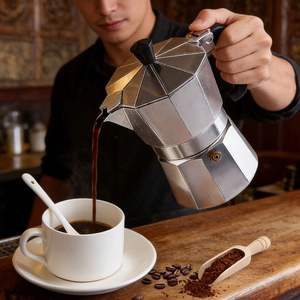 Cafetera Espresso de Alta Durabilidad, Cafetera Italiana <span class=keywords><strong>Moka</strong></span>, Percolador Cubano, Cafeteras Greca de Aluminio - Product Image 6