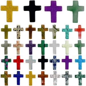 天然石材水晶无孔十字补丁玉项链配件家居装饰品挂件-其他水晶工艺品 - Product Image 1