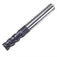 Couteau plat pointu en acier au tungstène - Type standard - 4 lames 4 cannelures - Revêtement TIALN - 55HRC - ODM OEM disponible