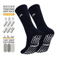 Chaussettes antidérapantes en coton pour femmes, chaussettes de yoga et de pilates avec grip antidérapant, logo personnalisé tricoté, chaussettes de yoga avec grip de marque