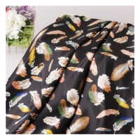 100% Polyester Satin Tissu Soie Tissu Personnalisé Fleur Imprimé Floral Stretch Satin Tissu pour Vêtements