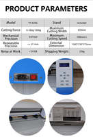 Plotter de corte de contorno para computadora pequeña Yinghe (con brazos) YH-630G, 630 mm de ancho de corte, soporte de suelo, 50 m de longitud de corte, papel adhesivo