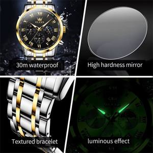 <span class=keywords><strong>Montre</strong></span> OLEVS 5529 pour homme, luxe, quartz, acier inoxydable, étanche, chronographe, phase de lune, calendrier, lumineuse, décontractée, pour affaires - Product Image 5