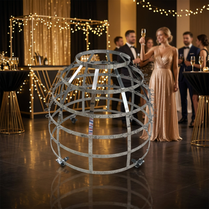 LEDA High Quality Gold Wine Glass Holder Rack Display Shelf Holder Event Champagne Skirt - Product Image 1