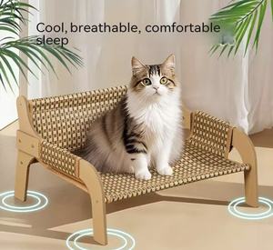 Haustier-Katzensofa Sommer Holz Modern Umweltfreundlich Langlebig Ganzjährig Hängematte Nest Schlafmatte Liegestuhl - Product Image 2