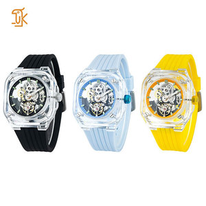 นาฬิกาข้อมือผู้ชายแบบกลไกอัตโนมัติทรงสี่เหลี่ยมโปร่งใส ดีไซน์หรูหรา โดดเด่นไม่ซ้ำใคร ระดับไฮเอนด์ ขายส่ง รับผลิตตามสั่ง พร้อมบริการสกรีนโลโก้แบรนด์ - Product Image 5