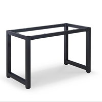 Conception personnalisée Bases noires Pied de bureau en métal Pieds de table basse séparés détachables en fer noir