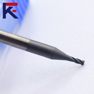 Kf 4 sáo mũi tròn phay cắt kim cương tráng cacbua rắn cuối nhà máy CNC Bộ định tuyến bit cho công cụ cắt than chì CNC - Product Image 4