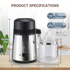 Máquina de <span class=keywords><strong>agua</strong></span> <span class=keywords><strong>destilada</strong></span> Laboratorio 4L Dispositivo de <span class=keywords><strong>agua</strong></span> <span class=keywords><strong>destilada</strong></span> eléctrica de acero inoxidable con jarra de vidrio - Product Image 3