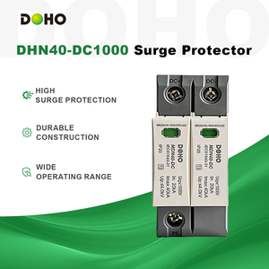 Protector Contra Sobretensiones <span class=keywords><strong>DOHO</strong></span> DHN40-DC1000-3P T1+T2 para Sistemas de Energía Solar DC, 40kA de Corriente de Descarga Máxima, Protección Contra Rayos, PBT/Plástico - Product Image 1