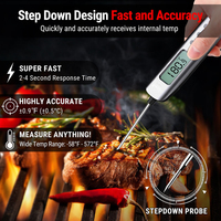 Stylo numérique étanche le plus vendu, lecteur instantané pour viande, barbecue, four, confiserie, cuisine, avec aimant et écran LCD rétroéclairé