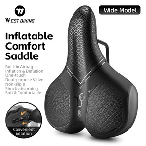 WEST BIKING <span class=keywords><strong>Gonflable</strong></span> Confortable <span class=keywords><strong>Selle</strong></span> De <span class=keywords><strong>Vélo</strong></span> De Montagne Coussin De <span class=keywords><strong>Vélo</strong></span> De Route Élargir L'absorption Des Chocs <span class=keywords><strong>Selle</strong></span> D'équitation De <span class=keywords><strong>Vélo</strong></span> - Product Image 1