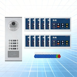 Intercomunicador de Video IP con Protección IP y Visión Nocturna, 8 Botones, Estación Exterior con Unidad Interior de 10 Pulgadas, para Uso en Seguridad de Complejos de Oficinas - Product Image 1