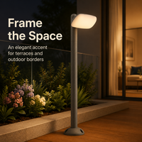 Lampadaire LED modulaire 12W 80cm à tête souple anti-éblouissement, installation facile, pour pelouse publique et communautaire résidentielle