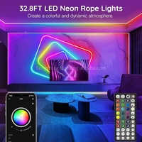 Bande lumineuse LED néon intelligente IP67 pour Noël, découpable, USB, WS2811, PVC, lampe murale, contrôle par application, pour la décoration de la maison, rétroéclairage de télévision