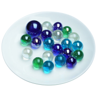 Perles de verre solides transparentes colorées, irisées et polies, sans plomb, directement de l'usine, pour les fournitures d'artisanat DIY