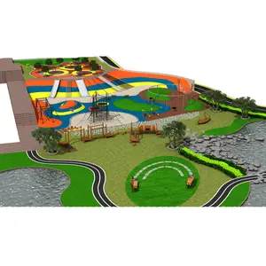 2023 fuente Ninja verde claro Barco Pirata suelo de azulejo para equipo de alquiler de fiestas parque infantil al aire libre