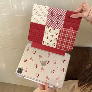 Funda protectora plana con Estampado de cereza a cuadros coreanos para <span class=keywords><strong>iPad</strong></span> <span class=keywords><strong>Air</strong></span> 10th Generation <span class=keywords><strong>y</strong></span> <span class=keywords><strong>Mini</strong></span> 6 con ranura para bolígrafo 2024 <span class=keywords><strong>Y</strong></span> Folding Pro - Product Image 4